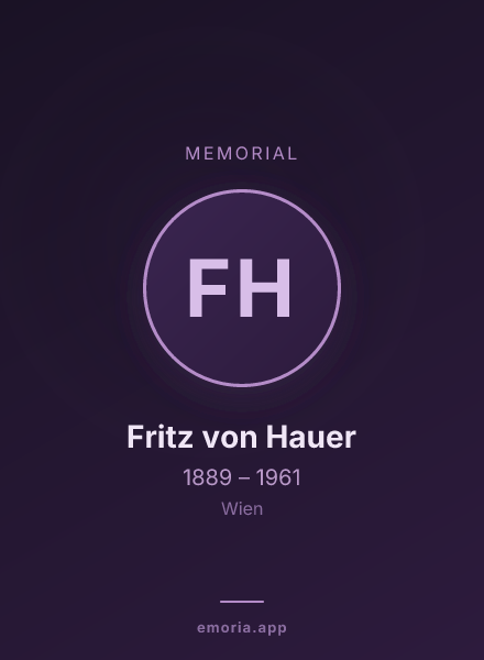 Memorial portrait of Fritz von Hauer