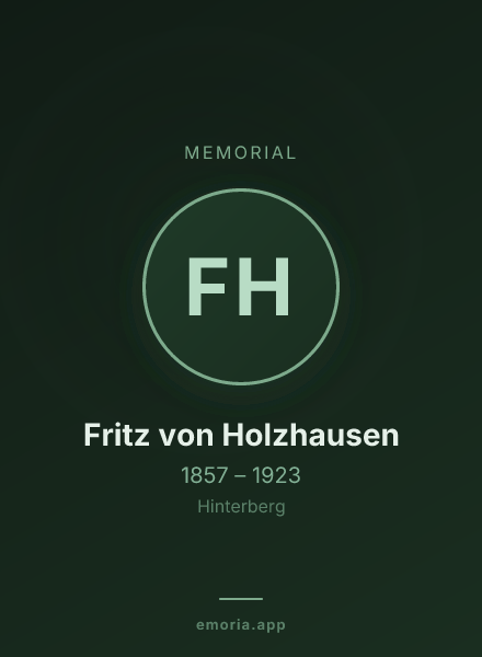 Memorial portrait of Fritz von Holzhausen
