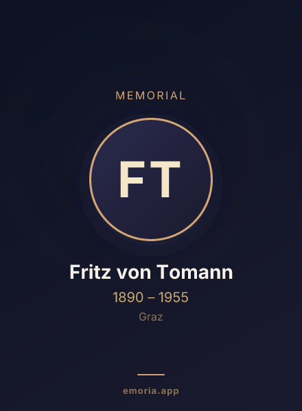 Memorial portrait of Fritz von Tomann