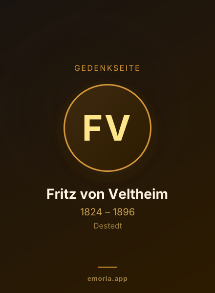 Gedenkportrait von Fritz von Veltheim