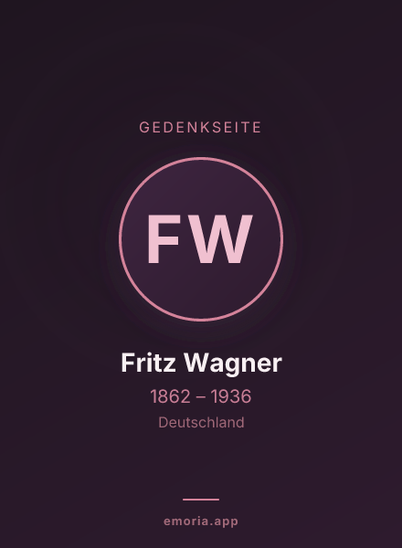 Gedenkportrait von Fritz Wagner