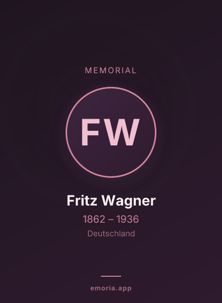 Memorial portrait of Fritz Wagner