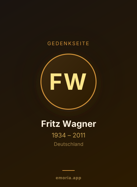 Gedenkportrait von Fritz Wagner