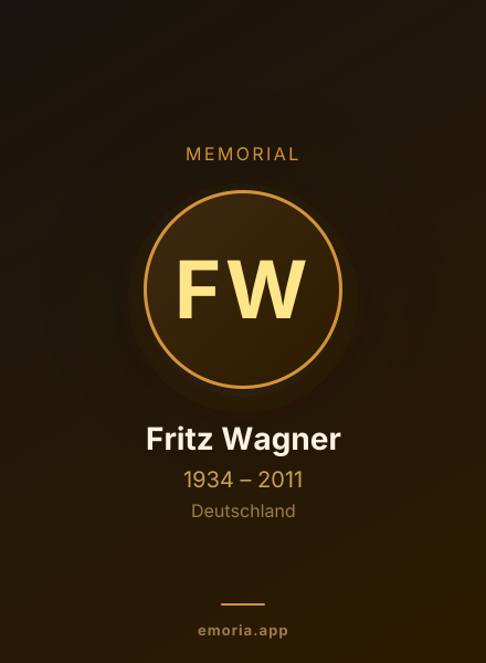 Memorial portrait of Fritz Wagner