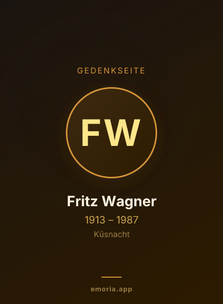Gedenkportrait von Fritz Wagner