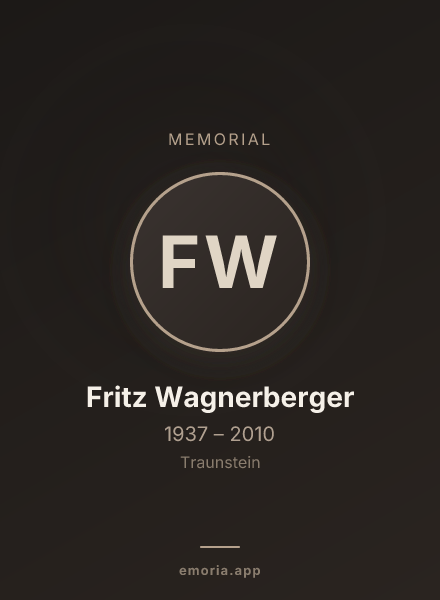 Memorial portrait of Fritz Wagnerberger