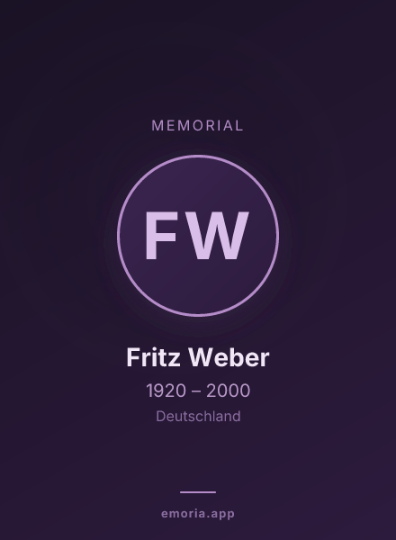 Memorial portrait of Fritz Weber