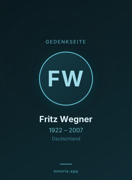 Gedenkportrait von Fritz Wegner