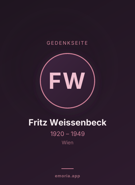 Gedenkportrait von Fritz Weissenbeck