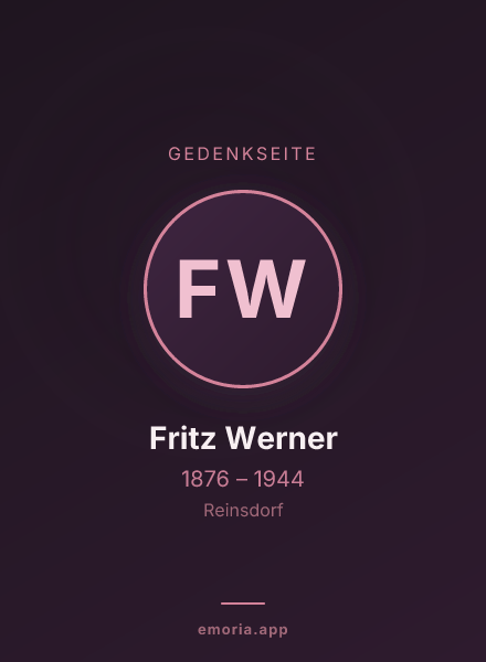 Gedenkportrait von Fritz Werner