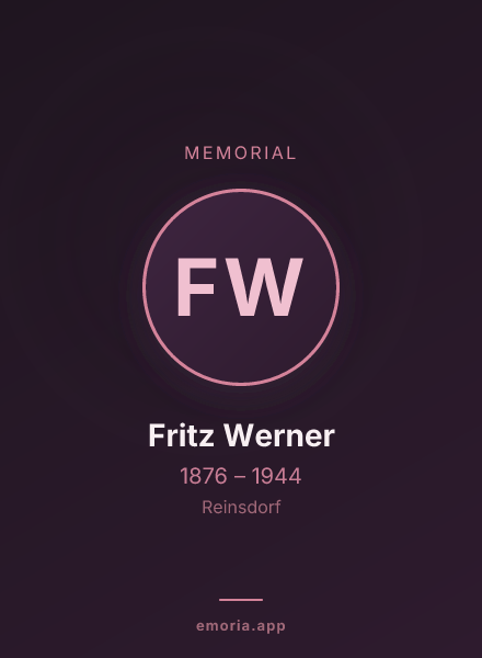 Memorial portrait of Fritz Werner