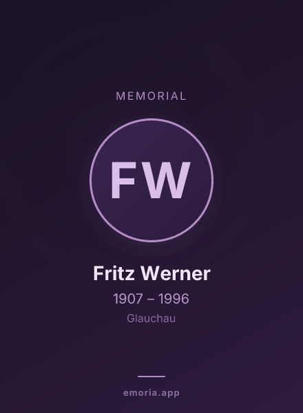 Memorial portrait of Fritz Werner