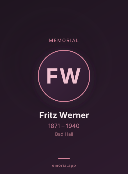 Memorial portrait of Fritz Werner