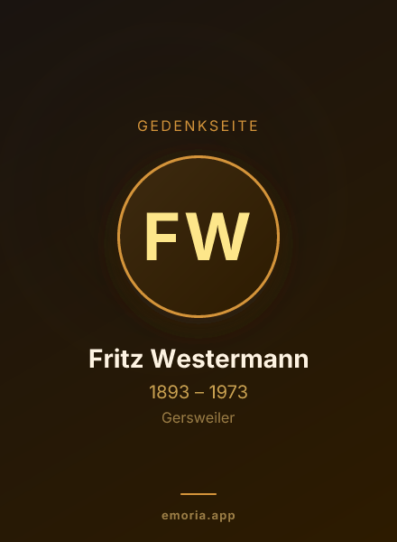 Gedenkportrait von Fritz Westermann