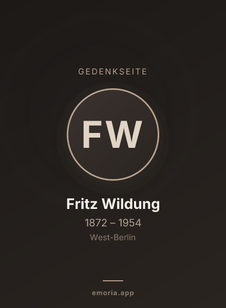 Gedenkportrait von Fritz Wildung