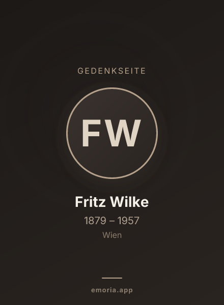 Gedenkportrait von Fritz Wilke