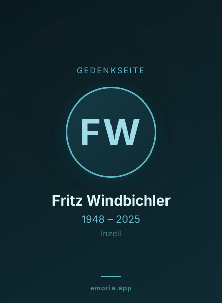 Gedenkportrait von Fritz Windbichler