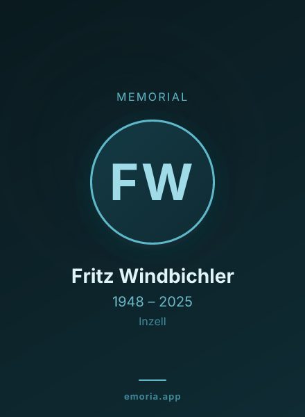 Memorial portrait of Fritz Windbichler