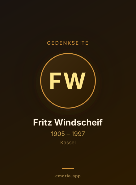 Gedenkportrait von Fritz Windscheif