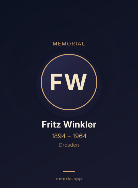 Memorial portrait of Fritz Winkler