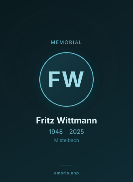 Memorial portrait of Fritz Wittmann