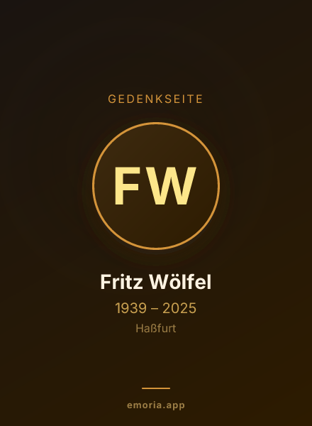 Gedenkportrait von Fritz Wölfel