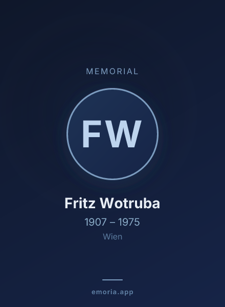 Memorial portrait of Fritz Wotruba