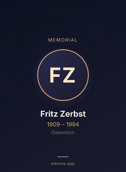Memorial portrait of Fritz Zerbst