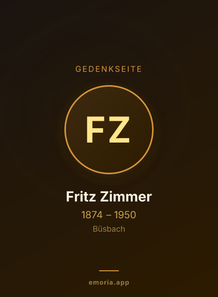 Gedenkportrait von Fritz Zimmer
