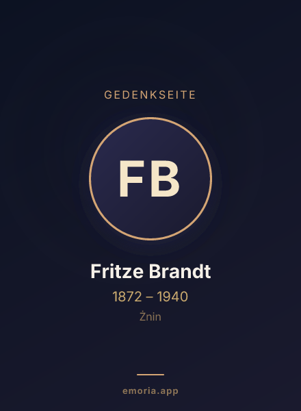 Gedenkportrait von Fritze Brandt
