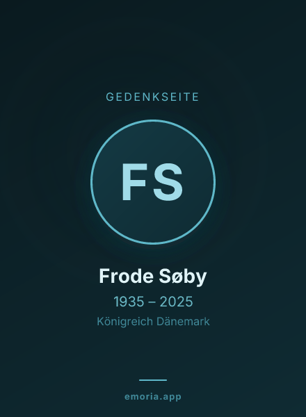 Gedenkportrait von Frode Søby