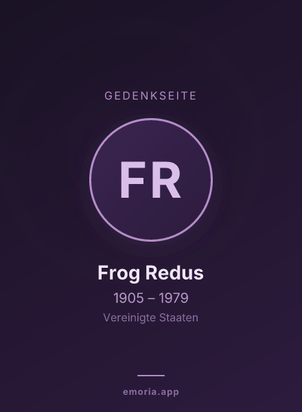 Gedenkportrait von Frog Redus