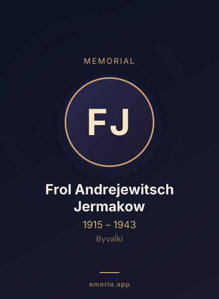 Memorial portrait of Frol Andrejewitsch Jermakow