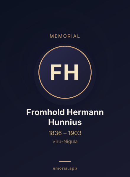 Memorial portrait of Fromhold Hermann Hunnius