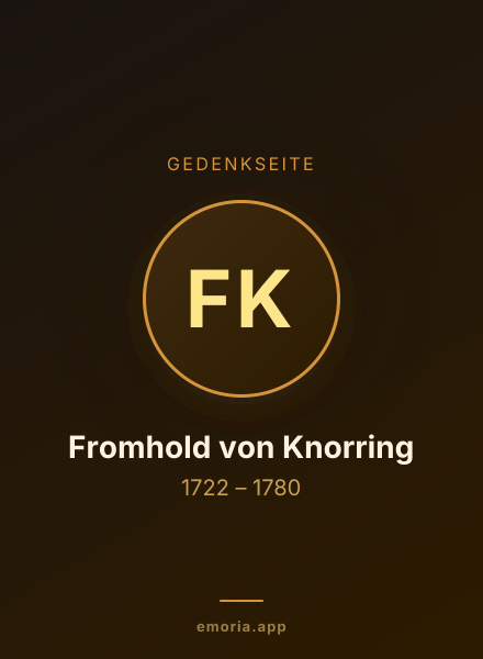Gedenkportrait von Fromhold von Knorring