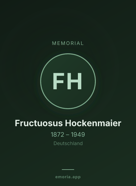 Memorial portrait of Fructuosus Hockenmaier