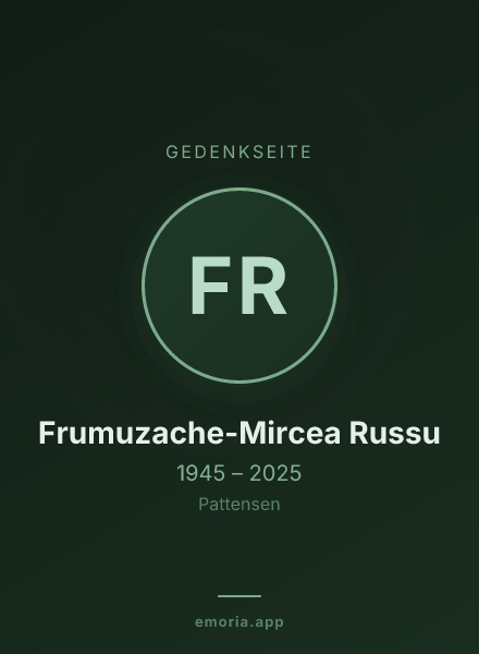Gedenkportrait von Frumuzache-Mircea Russu