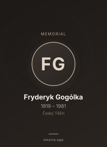 Memorial portrait of Fryderyk Gogólka