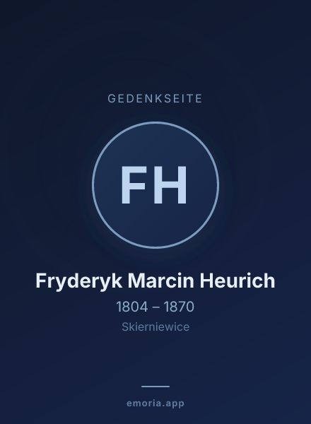 Gedenkportrait von Fryderyk Marcin Heurich