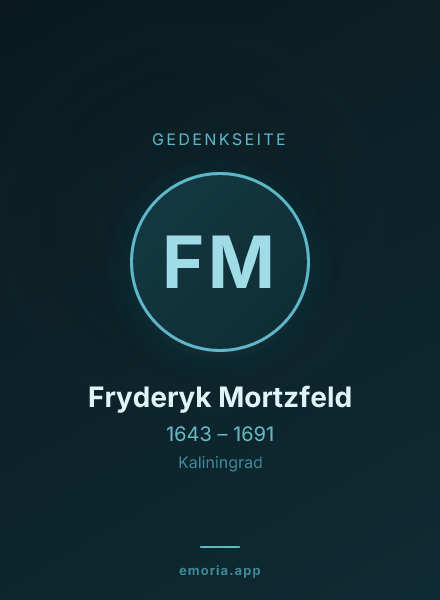 Gedenkportrait von Fryderyk Mortzfeld