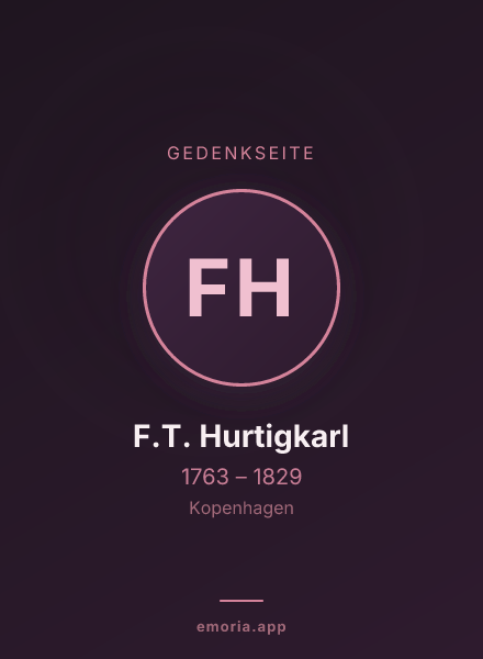 Gedenkportrait von F.T. Hurtigkarl
