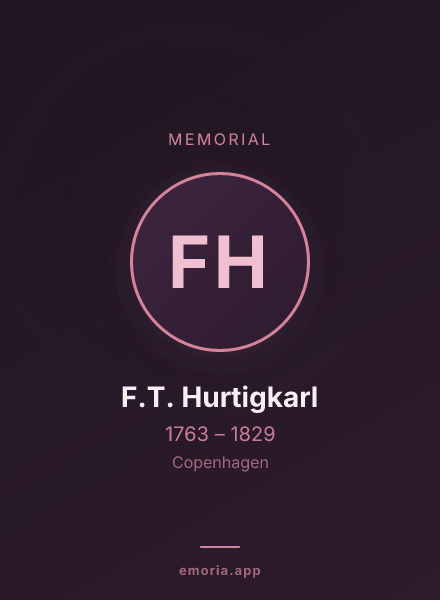 Memorial portrait of F.T. Hurtigkarl