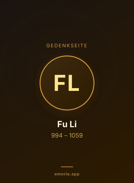 Gedenkportrait von Fu Li