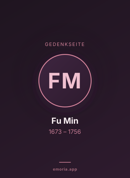 Gedenkportrait von Fu Min
