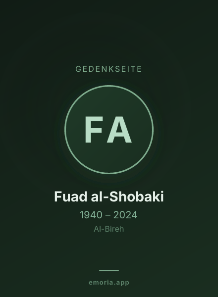 Gedenkportrait von Fuad al-Shobaki