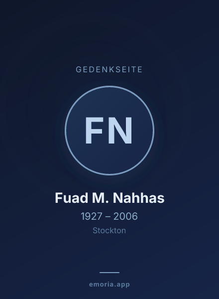 Gedenkportrait von Fuad M. Nahhas