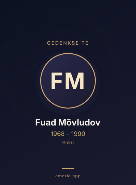 Gedenkportrait von Fuad Mövludov