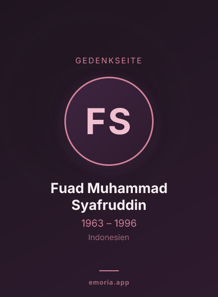 Gedenkportrait von Fuad Muhammad Syafruddin
