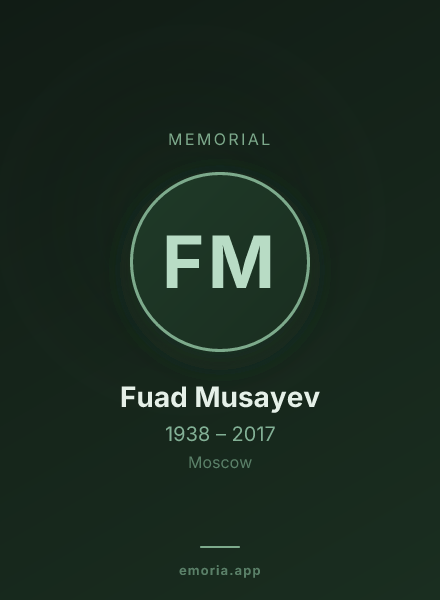 Memorial portrait of Fuad Musayev
