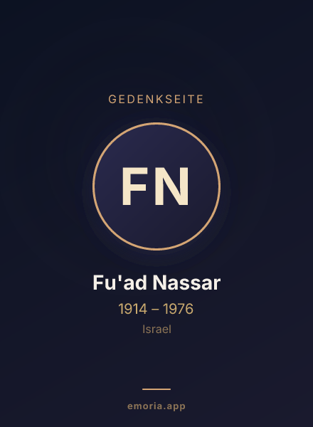 Gedenkportrait von Fu'ad Nassar